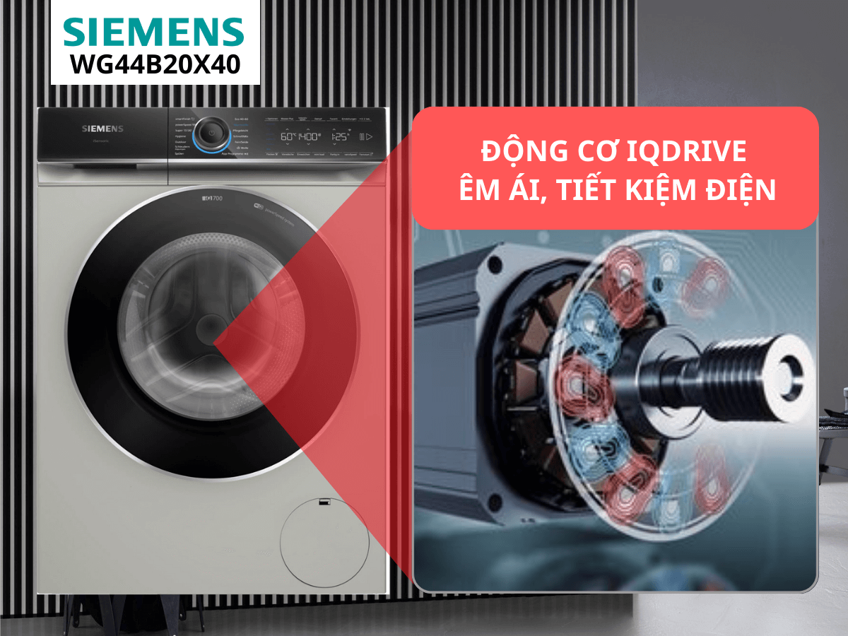 MÁY GIẶT SIEMENS WG44B20X40 IQ700 CỬA TRƯỚC