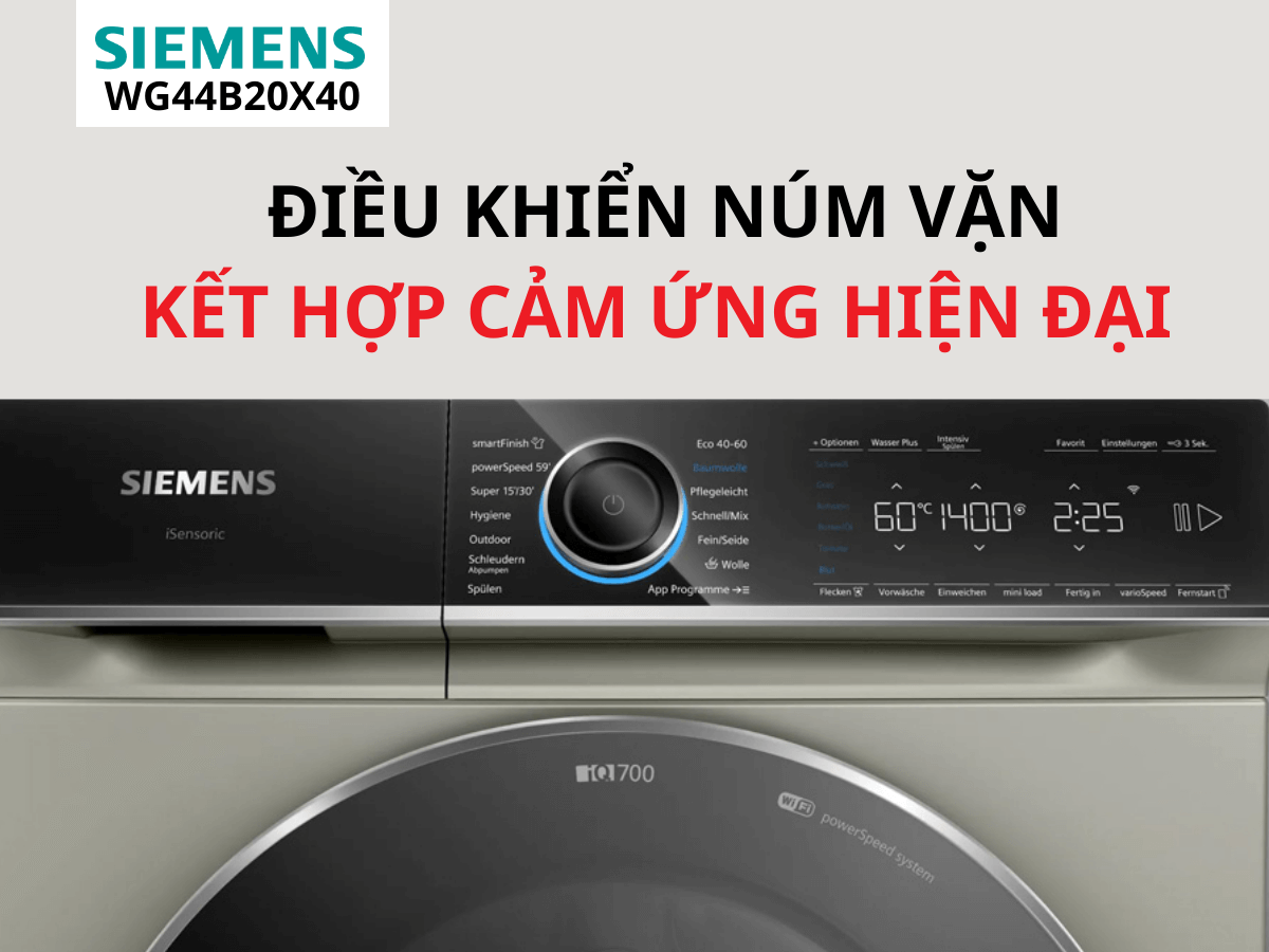 MÁY GIẶT SIEMENS WG44B20X40 IQ700 CỬA TRƯỚC