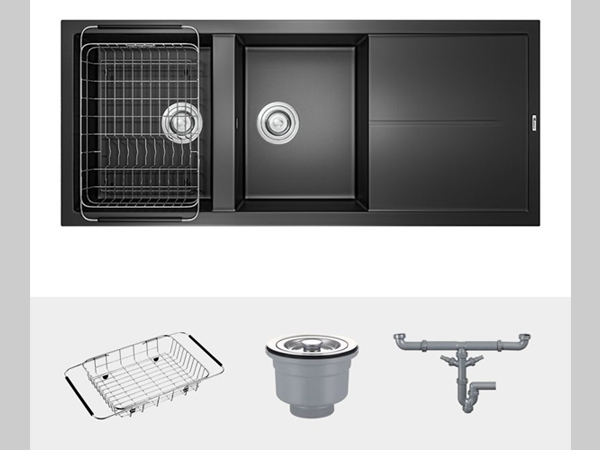 CHẬU RỬA BÁT KONOX GRANITE SINK LIVELLO SMART 1160 BLACK