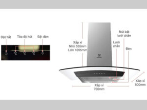 MÁY HÚT MÙI ELECTROLUX EFC736GAR BẰNG THÉP KHÔNG GỈ - thong so ky thuat may hut mui electrolux efc736gar