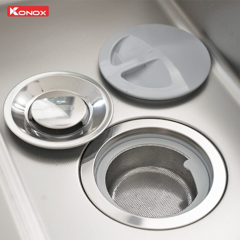 CHẬU RỬA BÁT 1 HỐ CHỐNG XƯỚC KONOX WORKSTATION SINK KN8751TS DEKOR