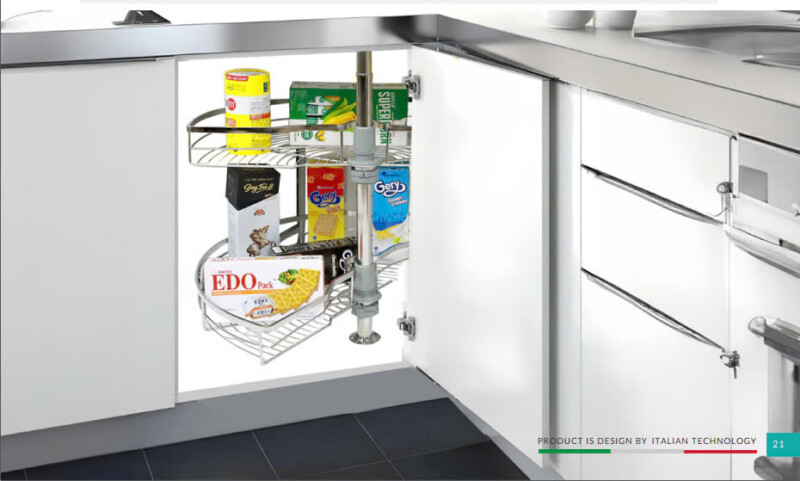 ĐẶC ĐIỂM NỔI BẬT CỦA KỆ GÓC MÂM XOAY GÓC MỞ 1/2 180º GRANDX XC.180.80S