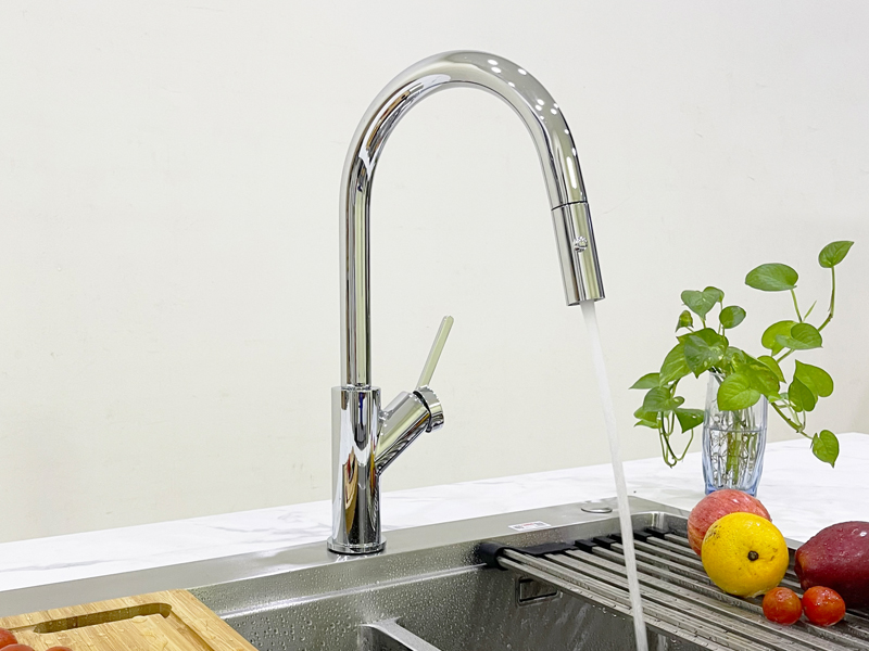 VÒI RỬA BÁT DÂY RÚT KONOX PONTE CHROME