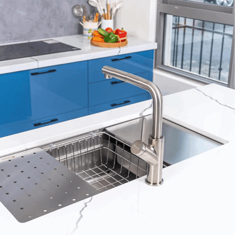 VÒI RỬA BÁT DÂY RÚT KONOX ARTAN NICKEL