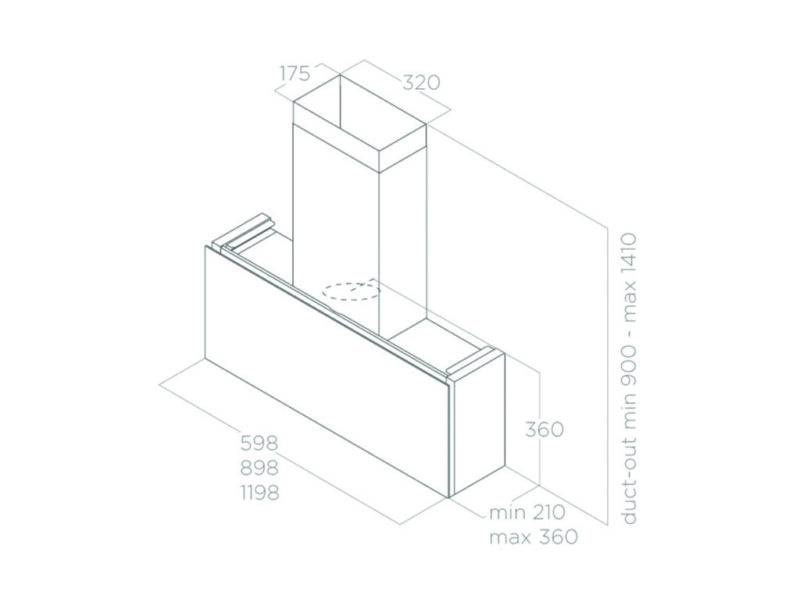 MÁY HÚT MÙI ÁP TƯỜNG ELICA RULES BL/F/60