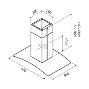MÁY HÚT MÙI ĐẢO BẾP ELICA REEF ISLAND IX/A/90X60 - 10917 anh hut mui elica reef island ix a 90x60