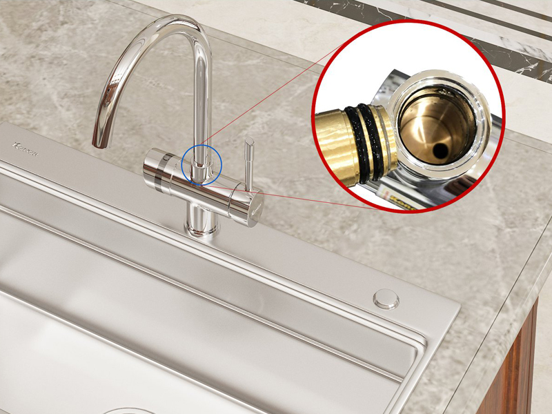 VÒI RỬA BÁT BA ĐƯỜNG NƯỚC KONOX TRIM-WATER GREY