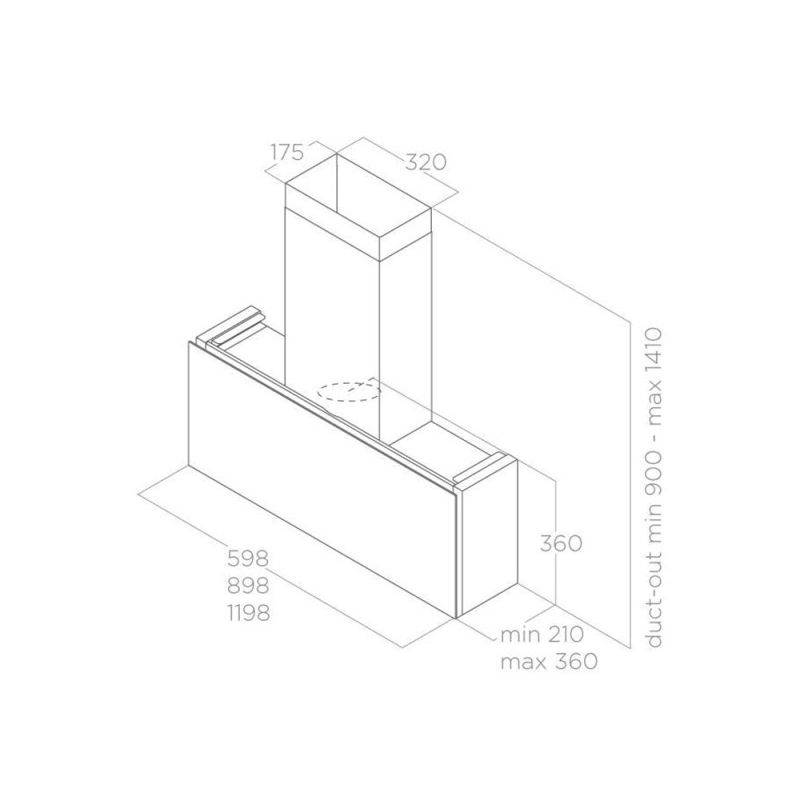 MÁY HÚT MÙI ÁP TƯỜNG ELICA RULES BL/F/90