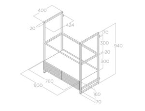 MÁY HÚT MÙI ÁP TƯỜNG ELICA OPEN SUITE BL/F/80 - 6 12