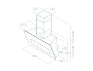 MÁY HÚT MÙI ÁP TƯỜNG ELICA BLOOM-S WH/A/85 - 7 25