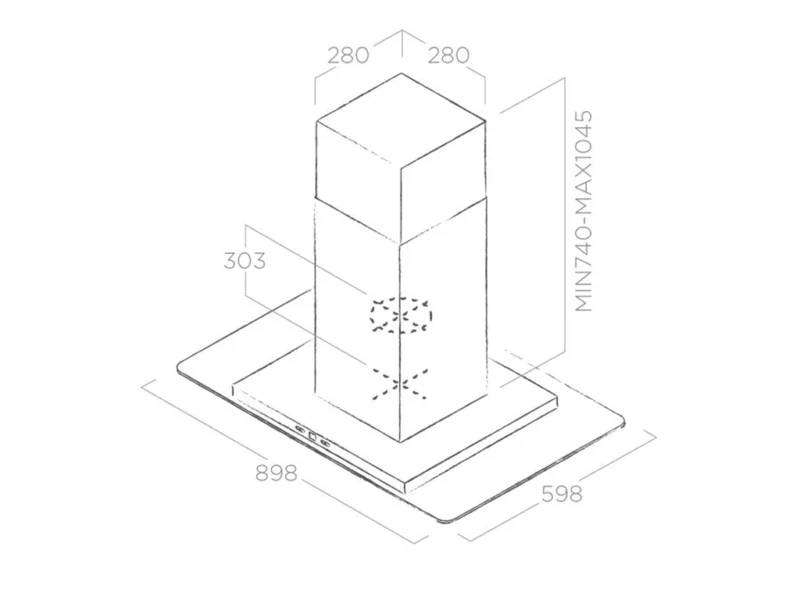 MÁY HÚT MÙI ÁP TƯỜNG ELICA THIN IX/A/90