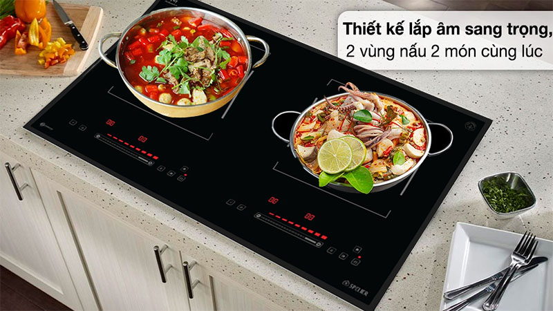 BẾP TỪ ĐÔI SPELIER STL 550S PLUS
