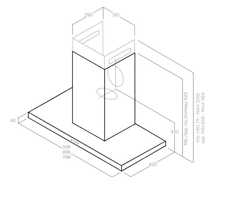 MÁY HÚT MÙI ÁP TƯỜNG ELICA THIN IX/A/120