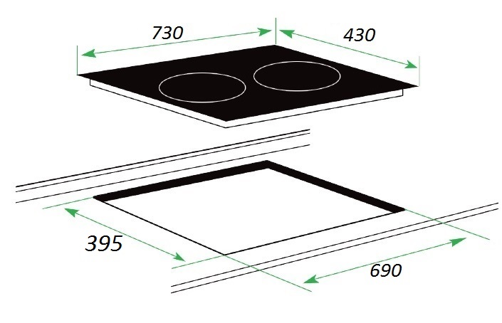 BẾP TỪ 2 VÙNG NẤU KAFF KF-FL6868 SMART