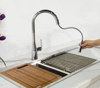 VÒI RỬA BÁT DÂY RÚT KONOX CURVA CHROME
