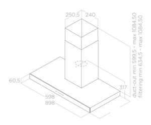 MÁY HÚT MÙI ÁP TƯỜNG ELICA JOY BLIX/A/90 - SP JOY technology 4