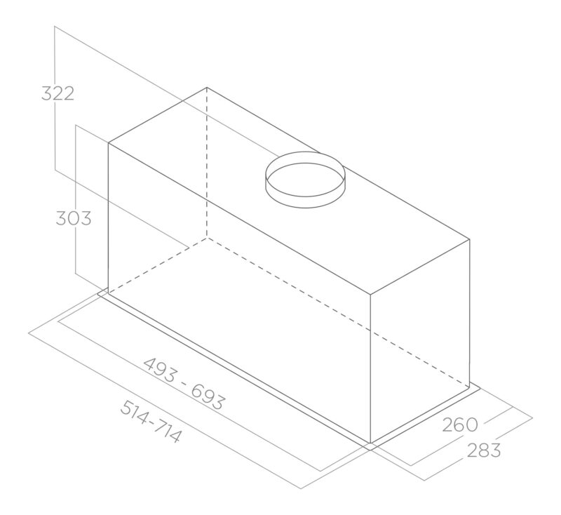 MÁY HÚT MÙI ÂM TỦ ELICA LANE MBL/A/72