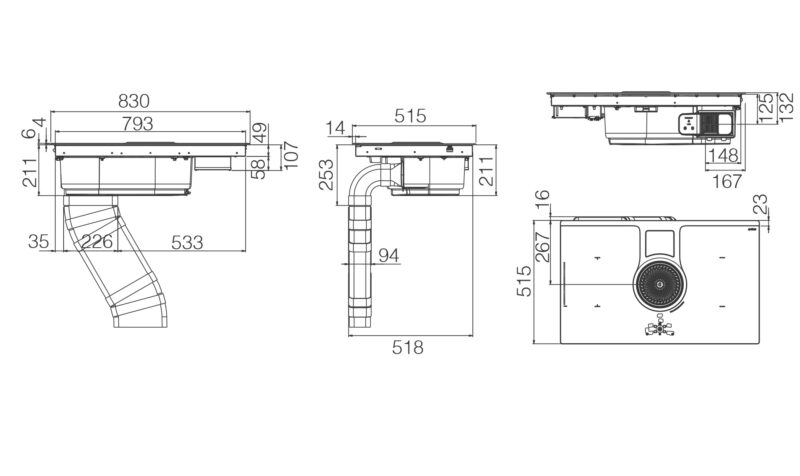 BẾP TÍCH HỢP HÚT MÙI ELICA NIKOLATESLA ONE HP BL/F/83