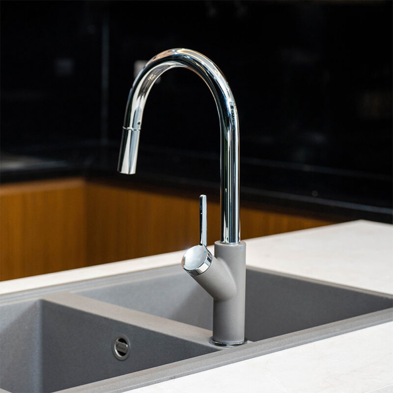 VÒI RỬA BÁT DÂY RÚT KONOX PONTE GREY