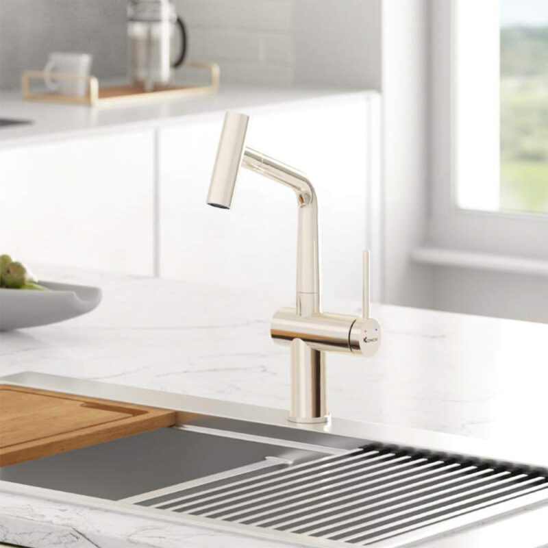 VÒI RỬA BÁT DÂY RÚT KONOX VOLTA NICKEL