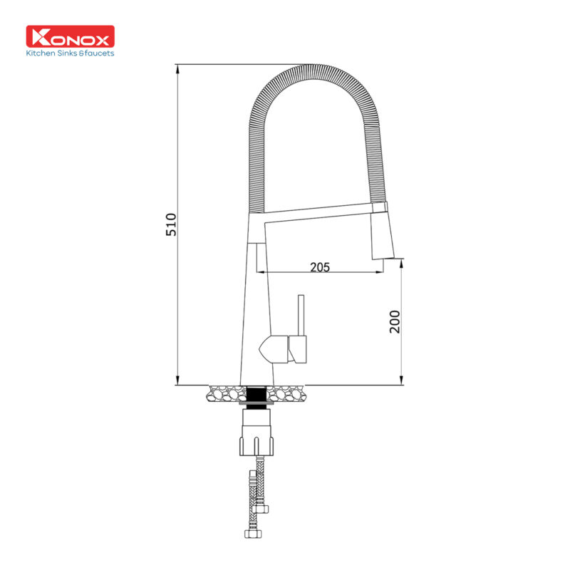 VÒI RỬA BÁT THÂN MỀM KONOX KN1909