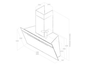MÁY HÚT MÙI ÁP TƯỜNG ELICA MAJECTIC BL/A/90 - d 1