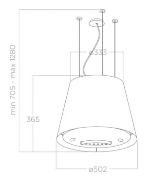 MÁY HÚT MÙI TREO TRẦN ELICA EASY UX WH/F/50 - easy ux 51