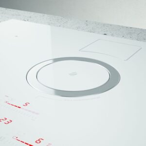 BẾP TÍCH HỢP HÚT MÙI ELICA NIKOLATESLA SWITCH WH/F/83 - elica nikolatesla nt switch wh rc 83cm vented induction hob in white ice grey 4 6059 p 1