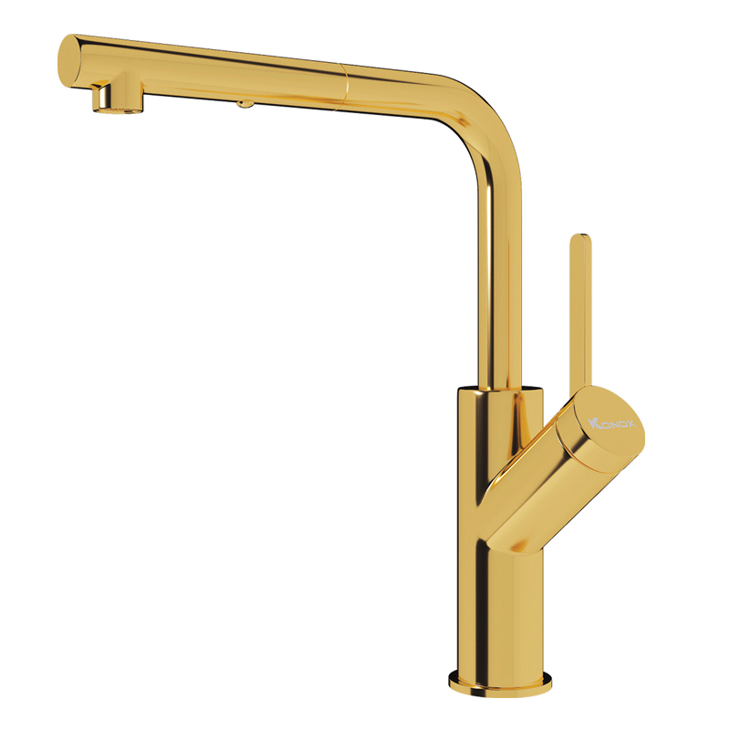 VÒI RỬA BÁT DÂY RÚT KONOX ARTAN GOLD