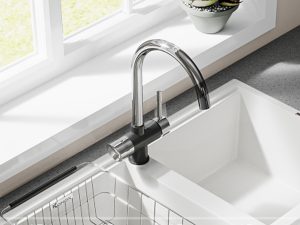 VÒI RỬA BÁT BA ĐƯỜNG NƯỚC KONOX TRIM-WATER BLACK