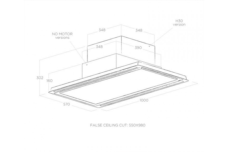 MÁY HÚT MÙI ÂM BÀN ELICA HILIGHT GLASS H16 WH/A/100