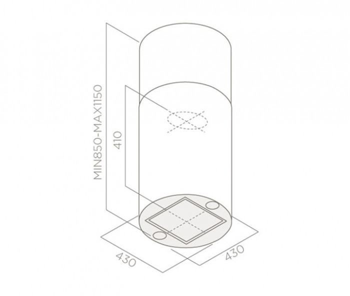 MÁY HÚT MÙI ĐẢO BẾP ELICA TUBE PRO ISLAND IX/A/43