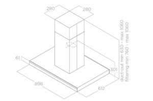 MÁY HÚT MÙI ĐẢO BẾP ELICA ADÉLE IS BLIX/A/90X60 - may hut mui dao elica adele is blixa90 x60 prf016731301680169009