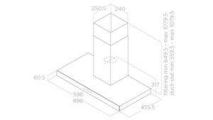 MÁY HÚT MÙI ÁP TƯỜNG ELICA JOY WHIX/A/90 - may hut mui elica JOY 0
