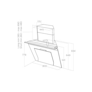 MÁY HÚT MÙI ÁP TƯỜNG ELICA SINFONIA BL/F/80 - sinfonia bl f 80 bvkt