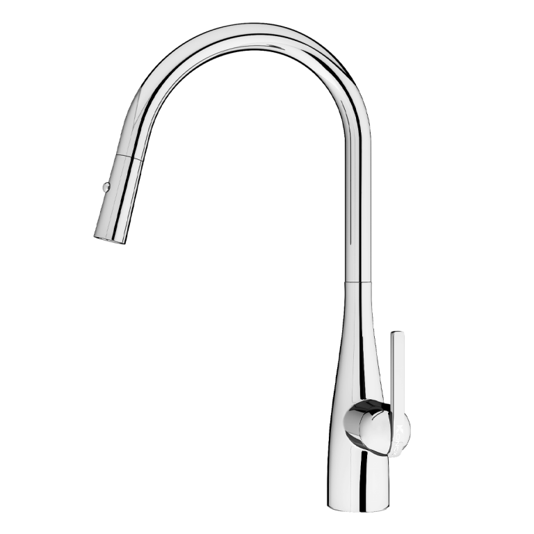 VÒI RỬA BÁT DÂY RÚT KONOX CURVA CHROME