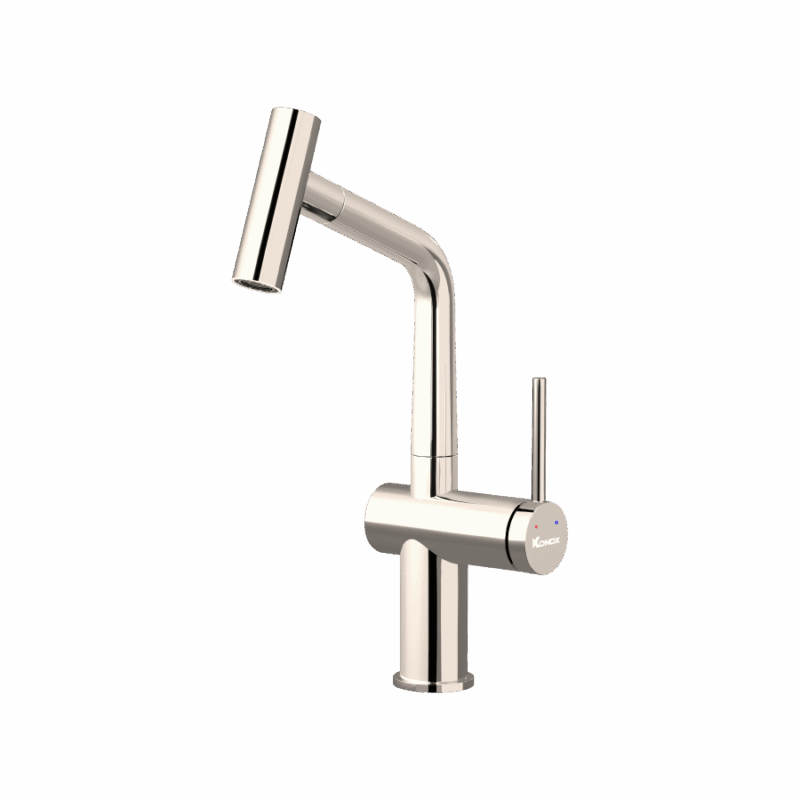 VÒI RỬA BÁT DÂY RÚT KONOX VOLTA NICKEL