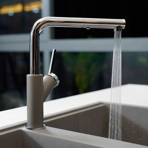VÒI RỬA BÁT DÂY RÚT KONOX ARTAN GREY
