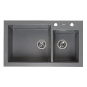 CHẬU RỬA BÁT ĐÁ 2 HỘC REGINOX AMSTERDAM 25 XÁM HMH.R31094