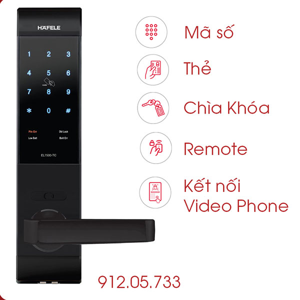 KHÓA ĐIỆN TỬ THÂN LỚN EL7500-TC HAFELE 912.05.733