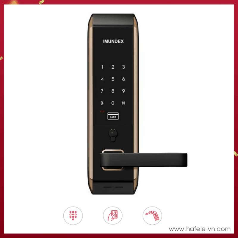 KHÓA ĐIỆN TỬ MÀU CHAMPAGNE IMUNDEX 613.41.303
