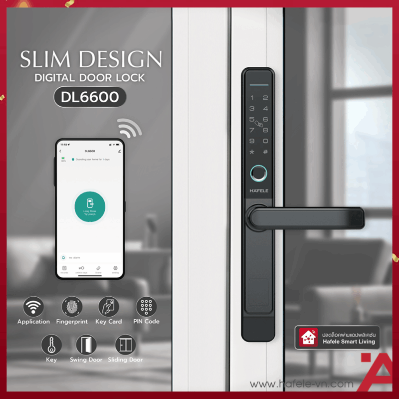 KHÓA ĐIỆN TỬ DL6600-SL HAFELE 912.20.189