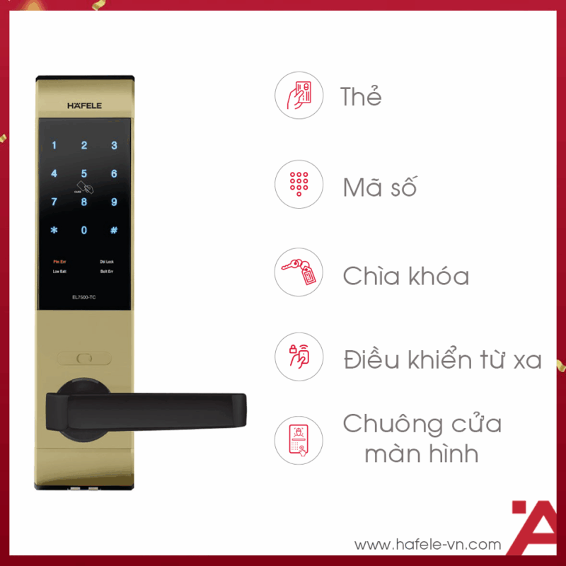 KHÓA ĐIỆN TỬ EL7500-TC HAFELE 912.20.556
