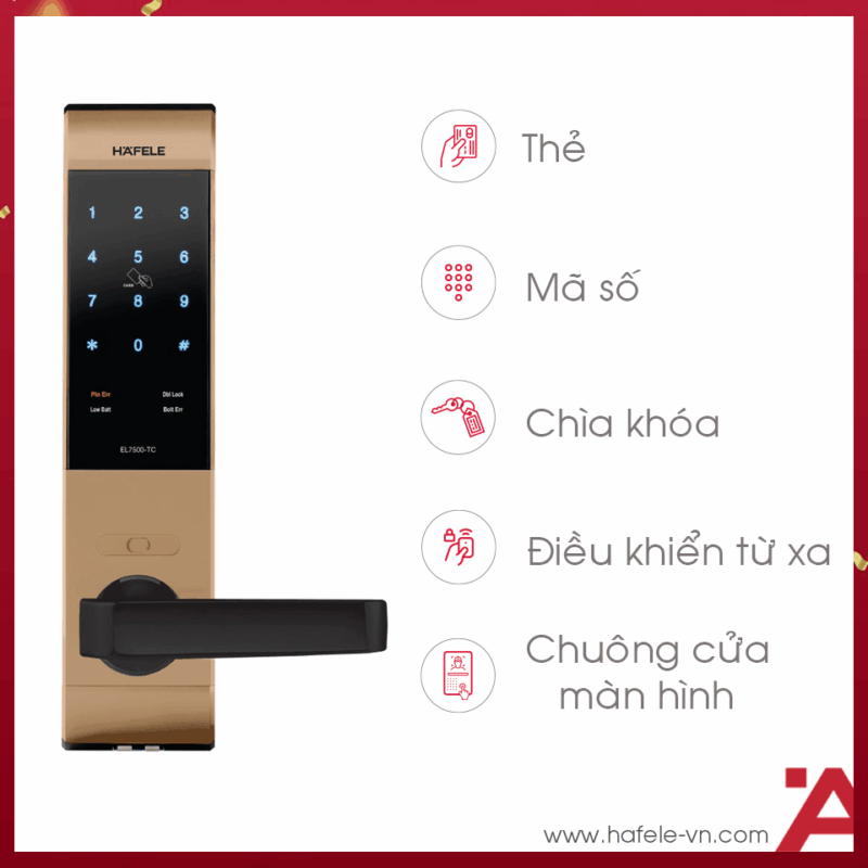 KHÓA ĐIỆN TỬ EL7500-TC HAFELE 912.20.558