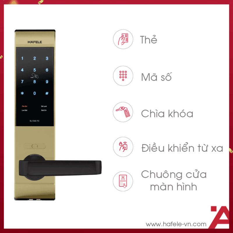 KHÓA ĐIỆN TỬ EL7500-TC HAFELE 912.20.557
