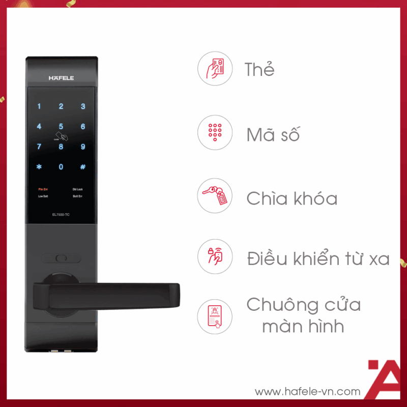 KHÓA ĐIỆN TỬ EL7500-TC HAFELE 912.20.551