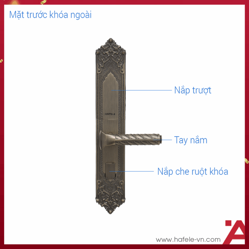 KHÓA ĐIỆN TỬ EL10K MÀU ĐỒNG MỜ CỔ HAFELE 912.05.314