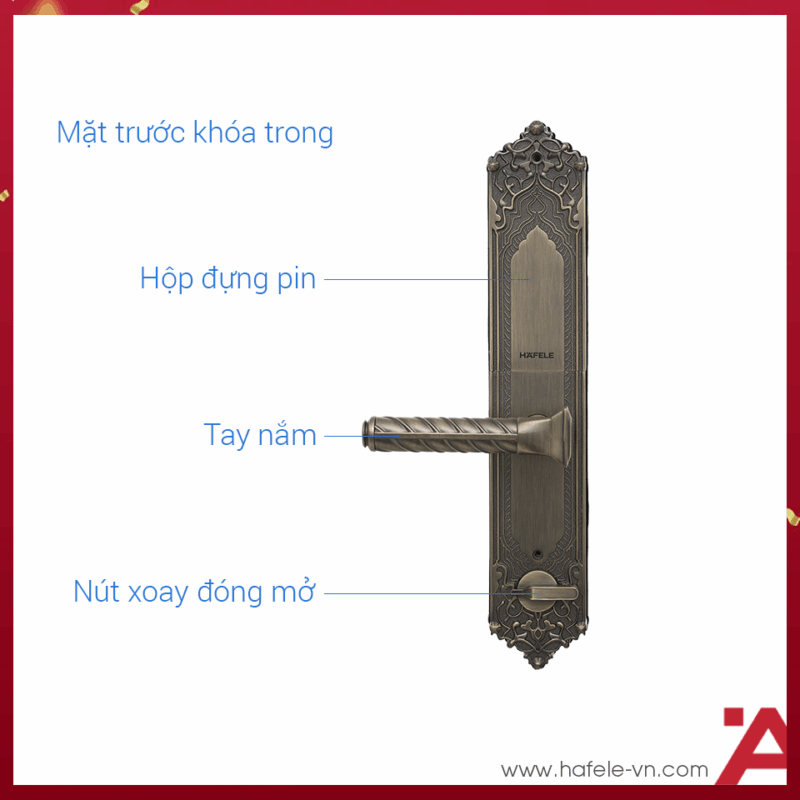 KHÓA ĐIỆN TỬ EL10K MÀU ĐỒNG MỜ CỔ HAFELE 912.05.314