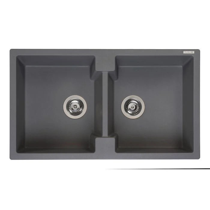 HÌNH ẢNH THỰC TẾ CỦA CHẬU RỬA BÁT ĐÁ 2 HỘC REGINOX AMSTERDAM 20 XÁM HMH.R31018