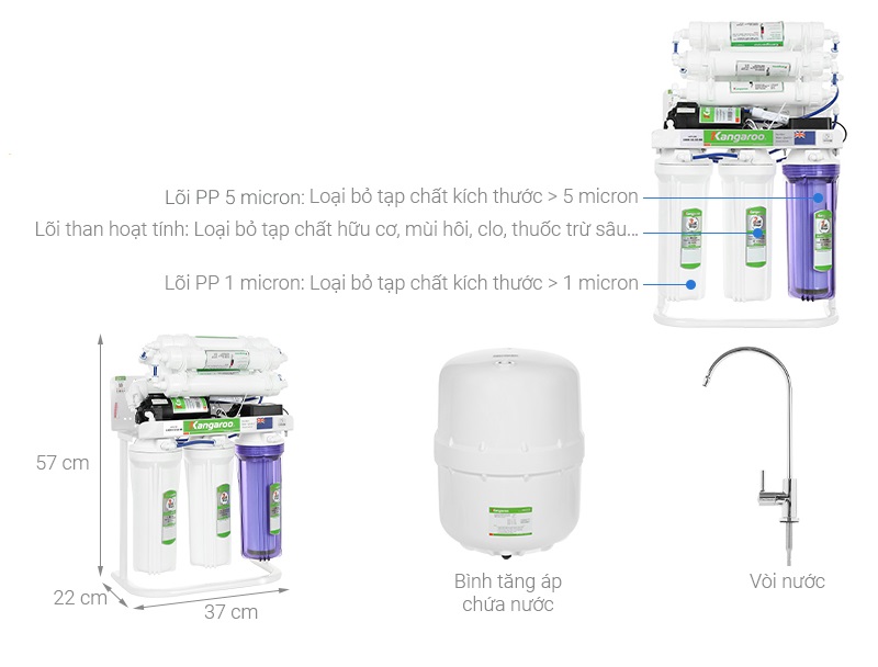 MÁY LỌC NƯỚC ĐỂ GẦM KANGAROO KGRP09HQ